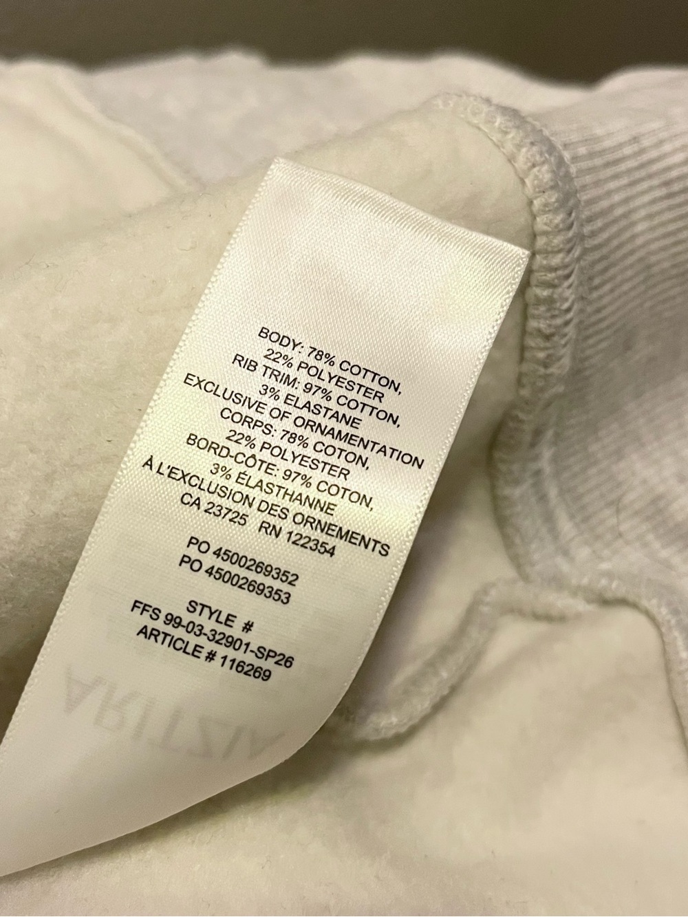 Aritzia Cozy Sweatfleece Perfect Fit Zip Up Hoodie Medium - Picture 8 of 8